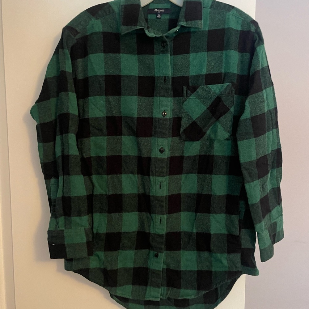 Madewell women flannel button up shirt size XS